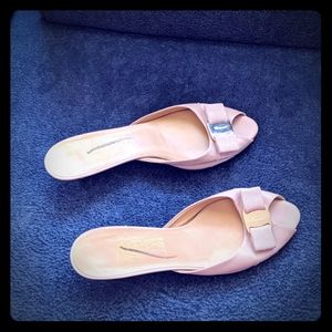 Salvatore Ferragamo dusty pink slides